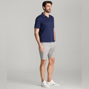 Untuckit | Men’s Flat Front Striped Shorts in Gray Size 30 Waist